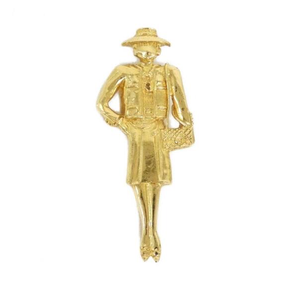 CHANEL Gold Brooch - Picture 1 of 3